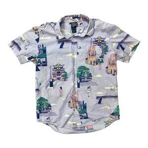 Spirited Away Shirt Mens Medium Kaonashi Button Down Short Sleeve Studio Ghibli